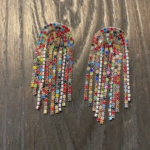 Hair candy by Han Christmas lights rainbow multicolored earrings!